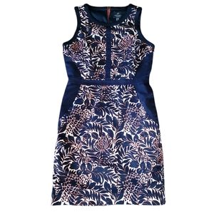 Adrianna Papell Blue Orange Sheath Dress